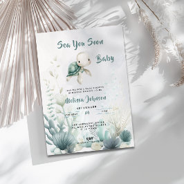 Sea You Soon Baby Shower Gender Neutral Invitation Einladung