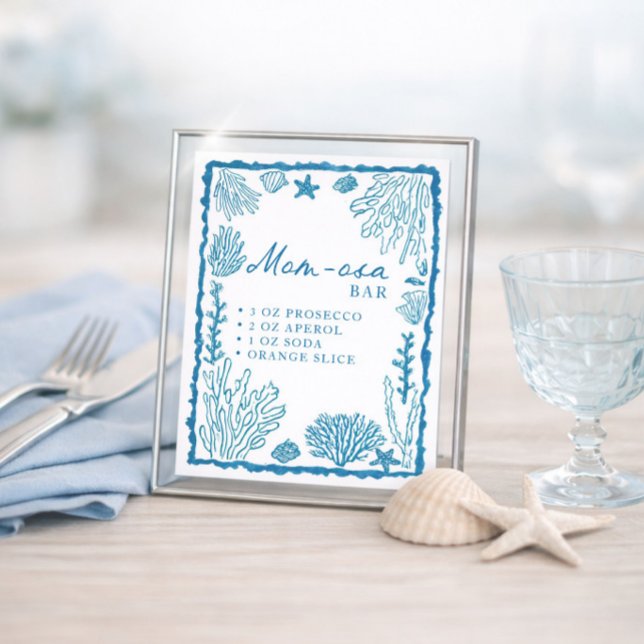 Sea You Soon Baby Shower Mom-osa Bar Poster (Von Creator hochgeladen)