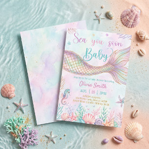 Sea You Soon Baby Shower Party Einladung