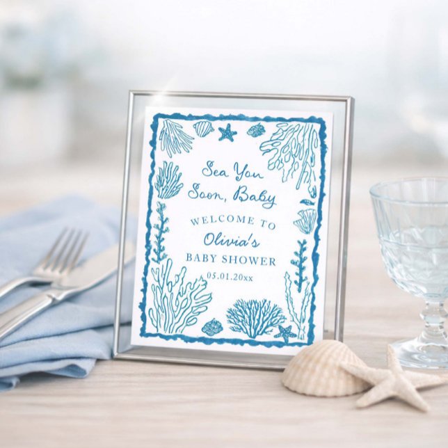 Sea You Soon Baby Shower  Poster (Von Creator hochgeladen)