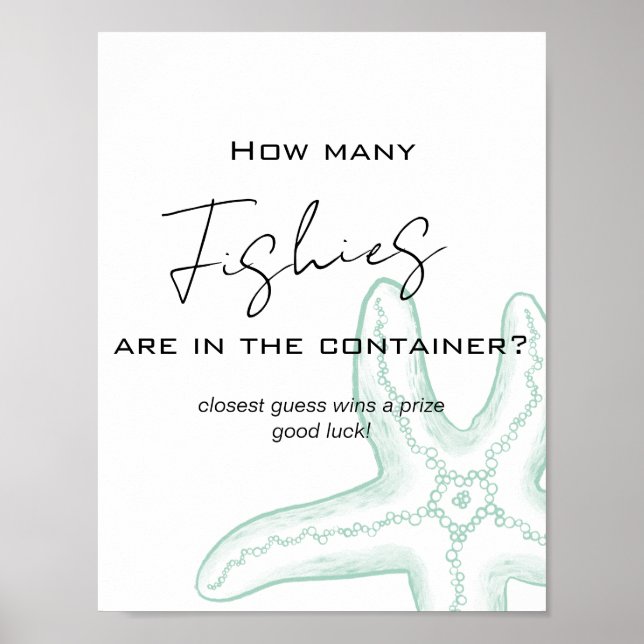 Sea You Soon Baby Shower Ratespiel Poster (Vorne)