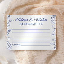 Sea You Soon Baby Shower Ratgeber & Wünsche Karte