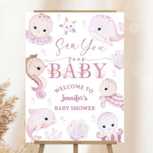 Sea You Soon Baby Shower Rosa Ozean Tier Willkomme