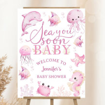 Sea You Soon Baby Shower Rosa Ozean Willkommen