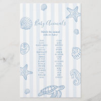 Sea You Soon Baby Shower Spielschild