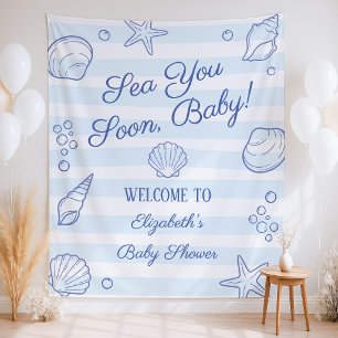 Sea You Soon Baby Shower Wandteppich