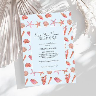 Sea You Soon Baby Strand Coastal Baby Shower  Einladung