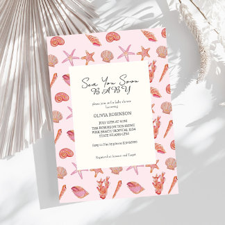 Sea You Soon Baby Strand Coastal Baby Shower  Einladung