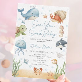 Sea You Soon Baby Under the Sea Baby Shower Einladung