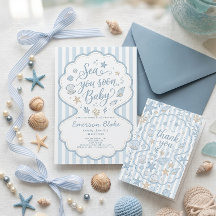 Sea You Soon Babyparty-Einladung | Küstenmeere