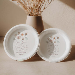 Sea You Soon Coastal Baby Shower Pappteller