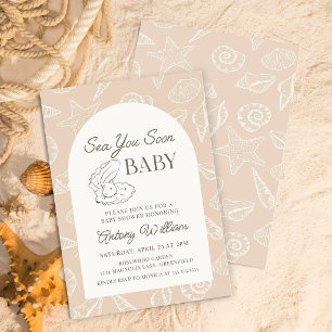 Sea You Soon Küsten-Baby-Shower-Einladung Einladung