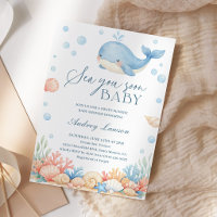 Sea You Soon Küstenozean Wal Baby Shower