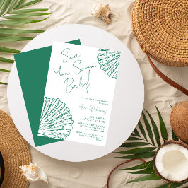 Sea You Soon Marine Blue Coastal Baby Shower Einladung