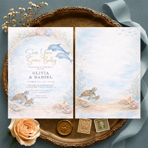Sea You Soon Paare-Baby-Party Einladung