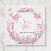 Sea You Soon Pink Unter dem Meer Baby Shower Perso