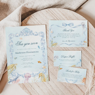 Sea You Soon Rococo Baby Shower Einladung
