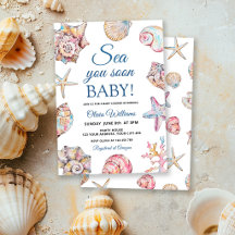 Sea You Soon Seashell Baby Shower