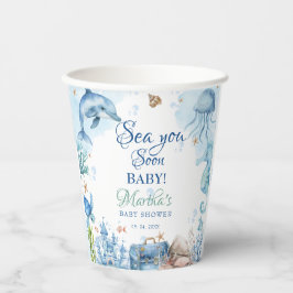 Sea You Soon Seashell Baby Shower Pappbecher