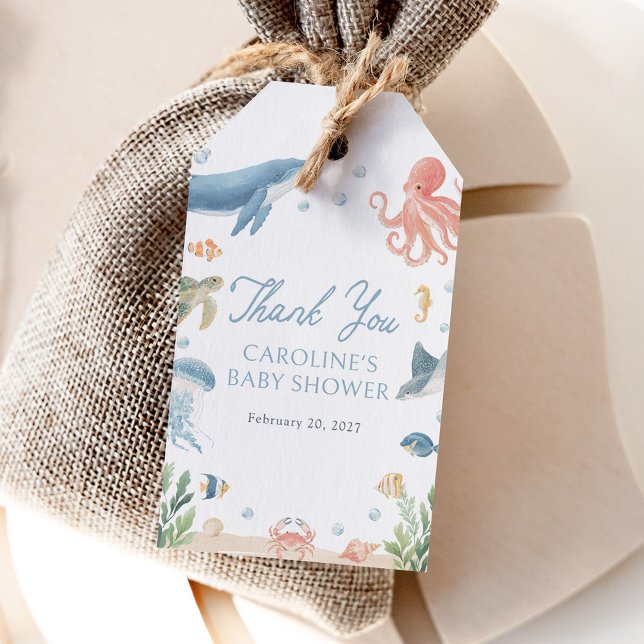 Sea You Soon Under the Sea Baby Shower Geschenkanhänger (Von Creator hochgeladen)