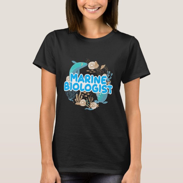 Sea Zoologist Ocean Student Science Marine Biologi T-Shirt (Vorderseite)