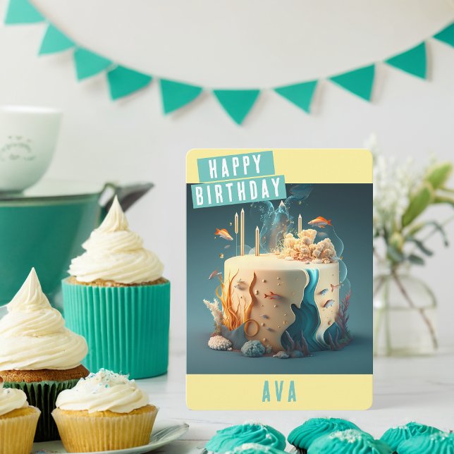 Seabed Birthday Card Feiertagskarte (Von Creator hochgeladen)