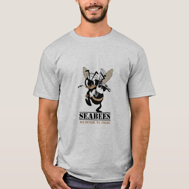 Seabees, die wir uns errichten, kämpfen das Shirt (Vorderseite)