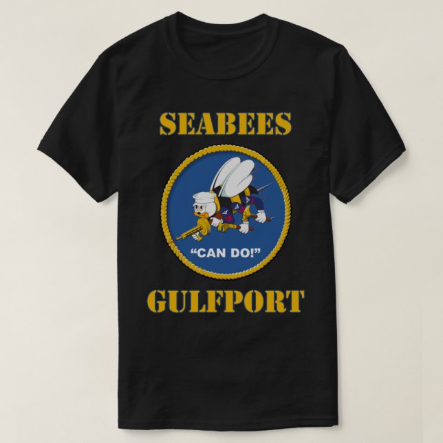 SEABEES KANN TUN! GULFPORT! T-Shirt (Design vorne)