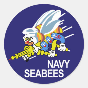 Seabees NAVY Runder Aufkleber