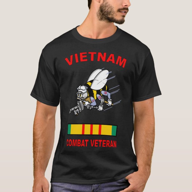 Seabees Vietnam Veteran Combat T-Shirt (Vorderseite)