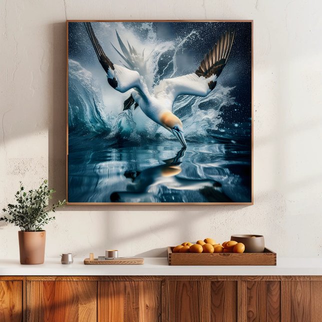Seabird Gannet Coastal Nature Fotografy Art Poster (Von Creator hochgeladen)