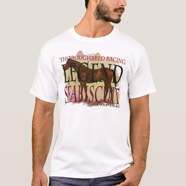 Seabiscuit - Thoroughbred-laufende Legende T-Shirt (Vorderseite)