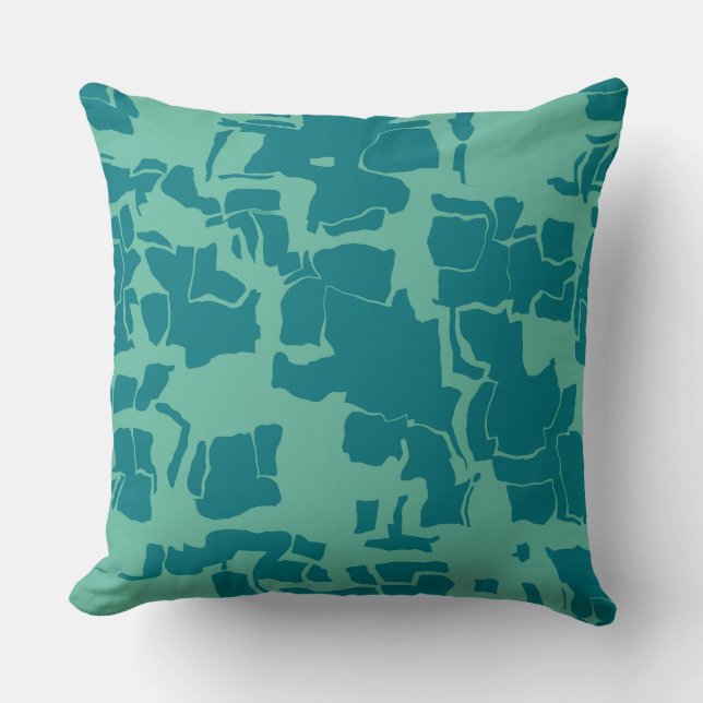 Seabolt Blue Abstrakt Kissen (Vorderseite)