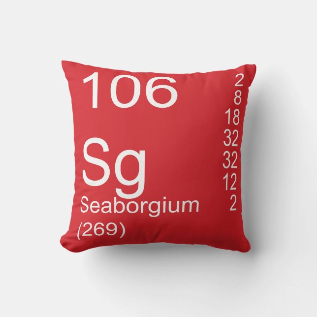 Seaborgium Kissen (Vorderseite)
