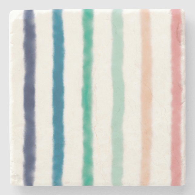 Seabreeze Stripes Steinuntersetzer (Vorderseite)