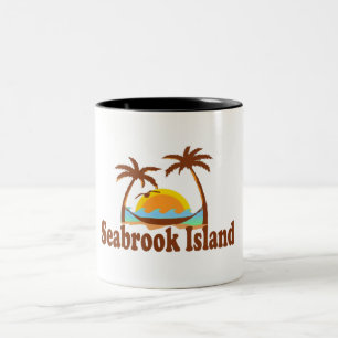 Seabrook Insel-"Sun und Palme-" Entwurf Zweifarbige Tasse