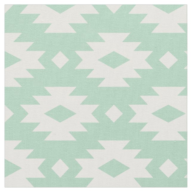 Seafoam Aztec Stoff (Nahaufnahme)