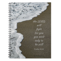 Seafoam Beach Bible Verse 8x6 Spiral Notebook