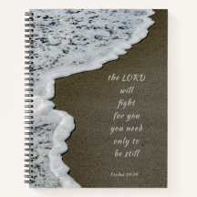 Seafoam Beach Bible Verse Spirituosen Notebook