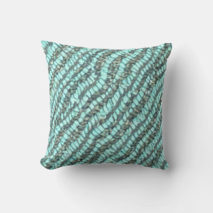 Seafoam Boucle Woven Pattern Kissen
