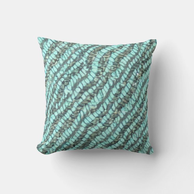 Seafoam Boucle Woven Pattern Kissen (Vorderseite)