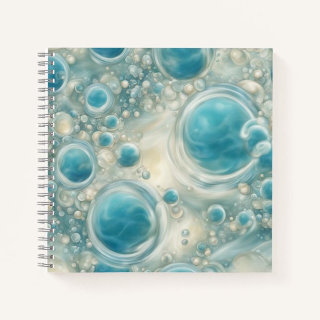 Seafoam Bubbles Notizbuch (Vorderseite)