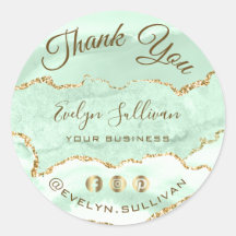 Seafoam Green Agate Vielen Dank