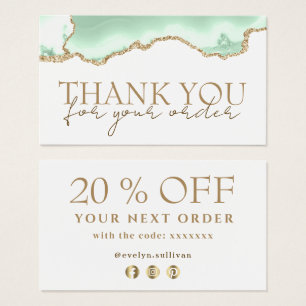 Seafoam Green Age danke Ihnen Discount Card
