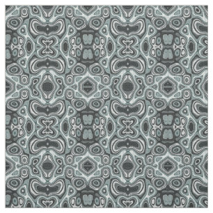 Seafoam Green Gray Bali Batik Style Muster Stoff