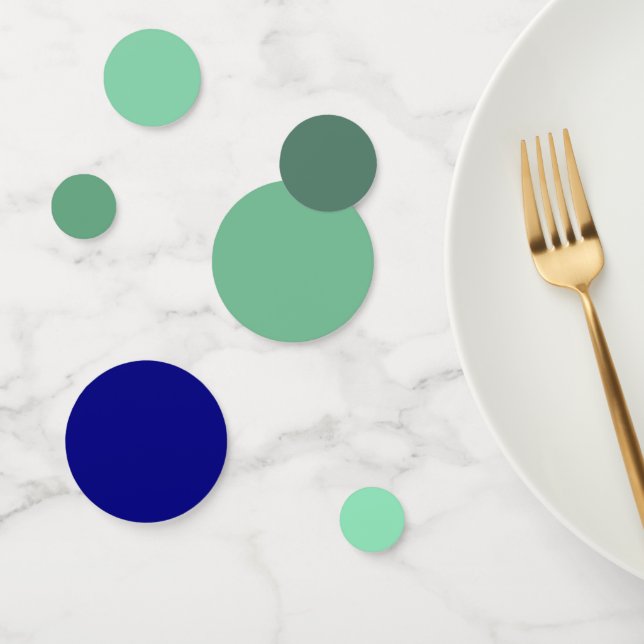 Seafoam Green to Navy Blue Gradient Table Confetti Konfetti (Gruppe)