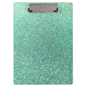 Seafoam grüner Glitter Klemmbrett