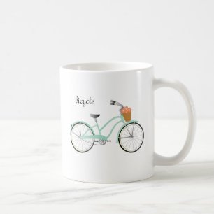 Seafoam grünes Fahrrad Kaffeetasse