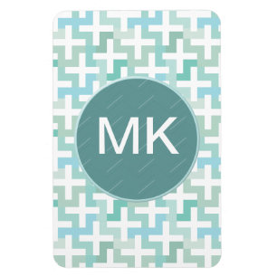 Seafoam grünes geometrisches magnet