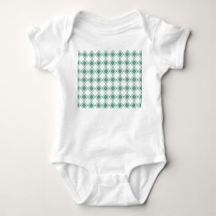 Seafoam Harlequin Baby Strampler